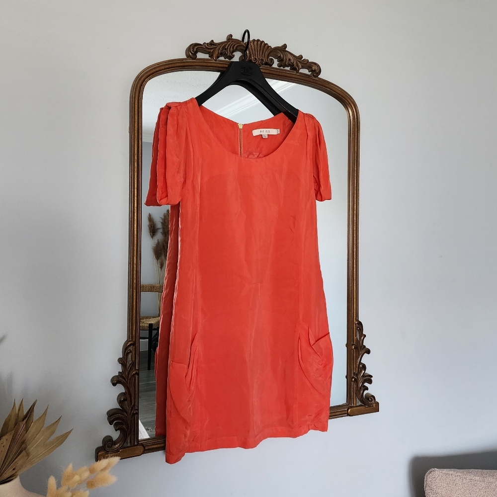 Reiss Short Sleeve Mini Shift Dress